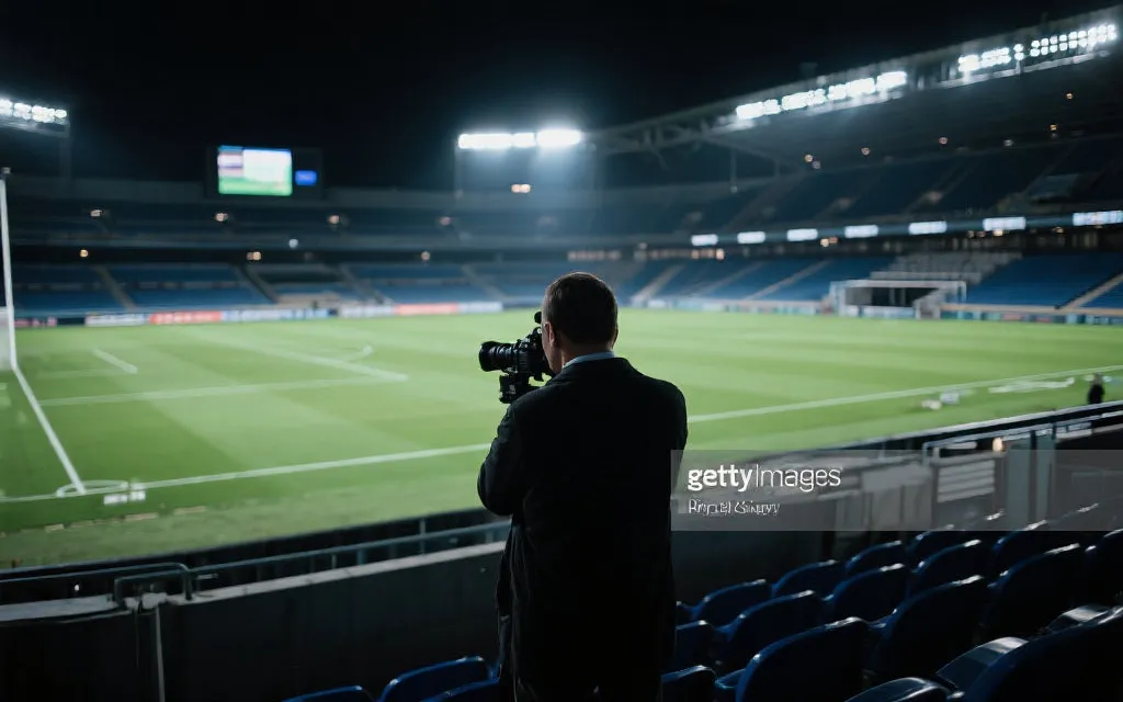 欧洲豪门球探在看台观察比赛